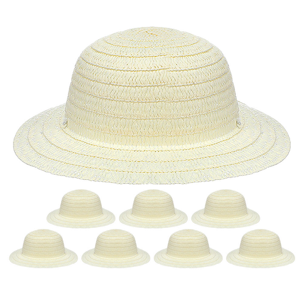 8pcs Kids Diy Straw Hats Creat - огляд і ціна Kids Outdoor Activities