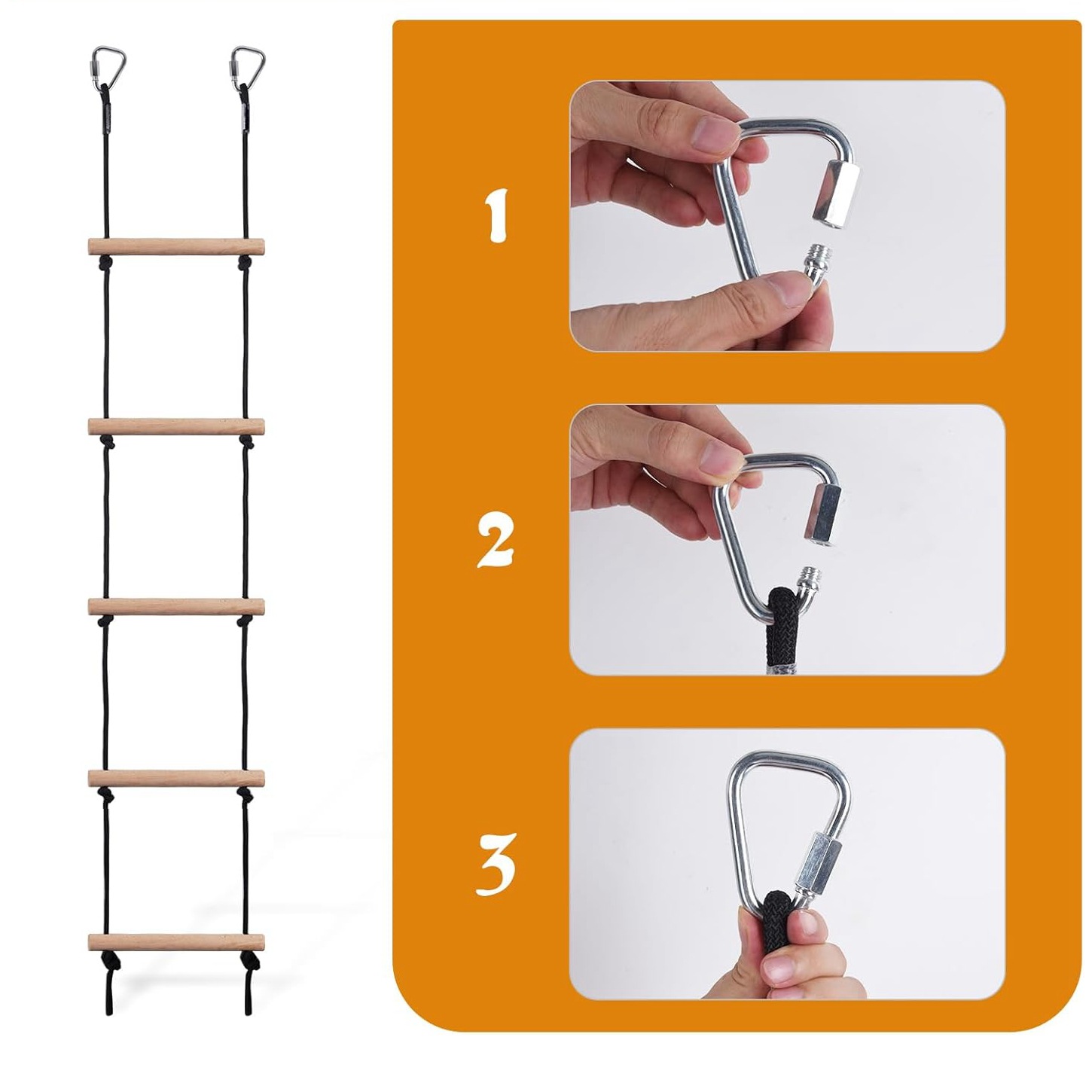 Children Climbing Rope Ladder  - огляд і ціна Kids Outdoor Wooden Playset