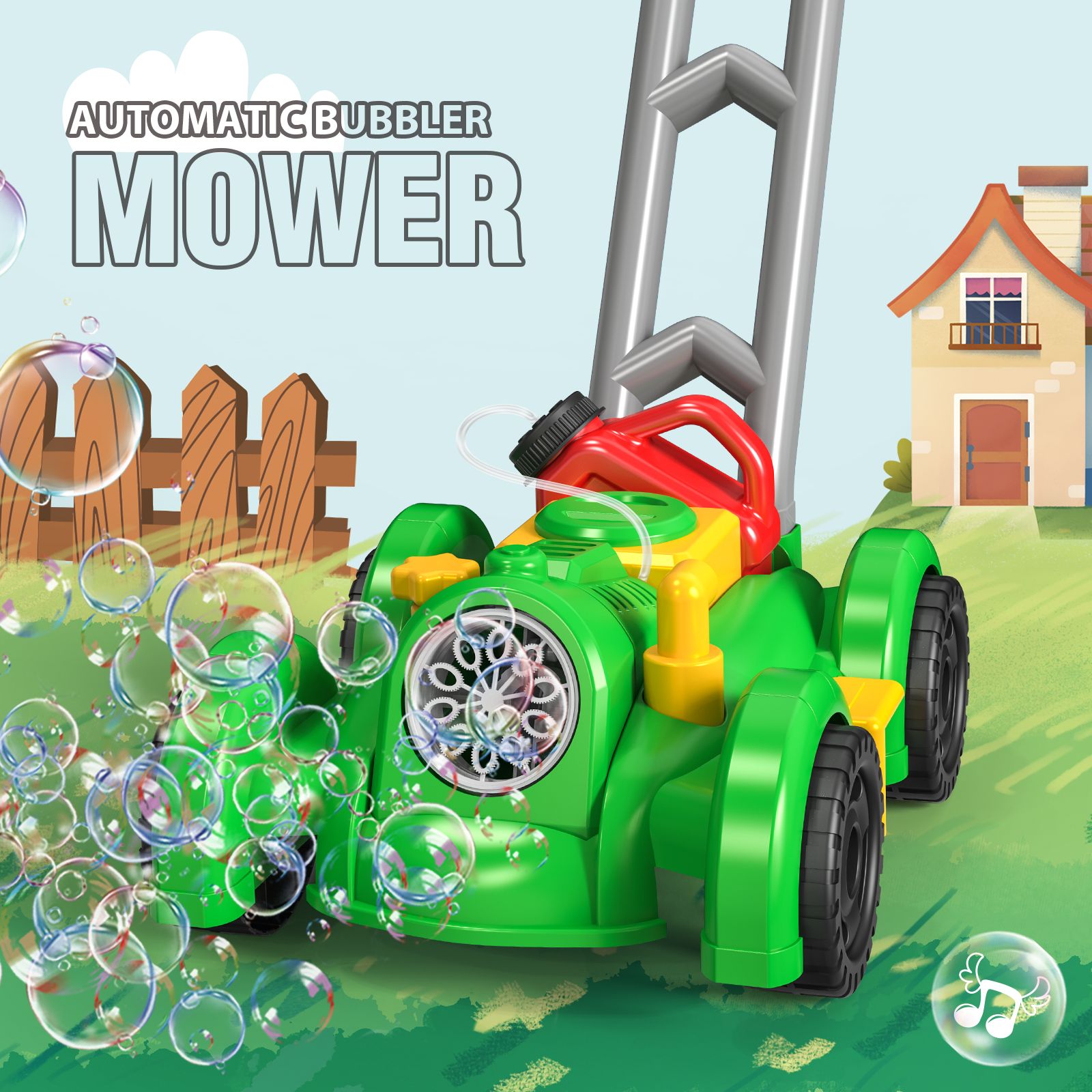 Trolley Bubble Machine Gun Car - огляд і ціна Kids Outdoor Lawn Mower