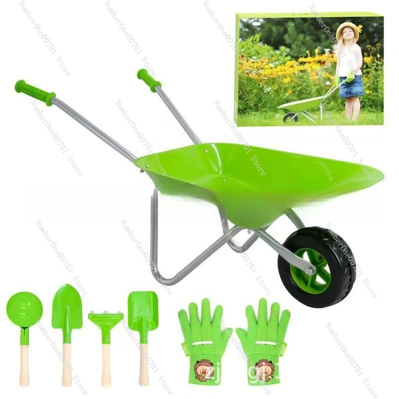 Kids Outdoor Wheelbarrow, Gree - огляд і ціна Kids Outdoor Play