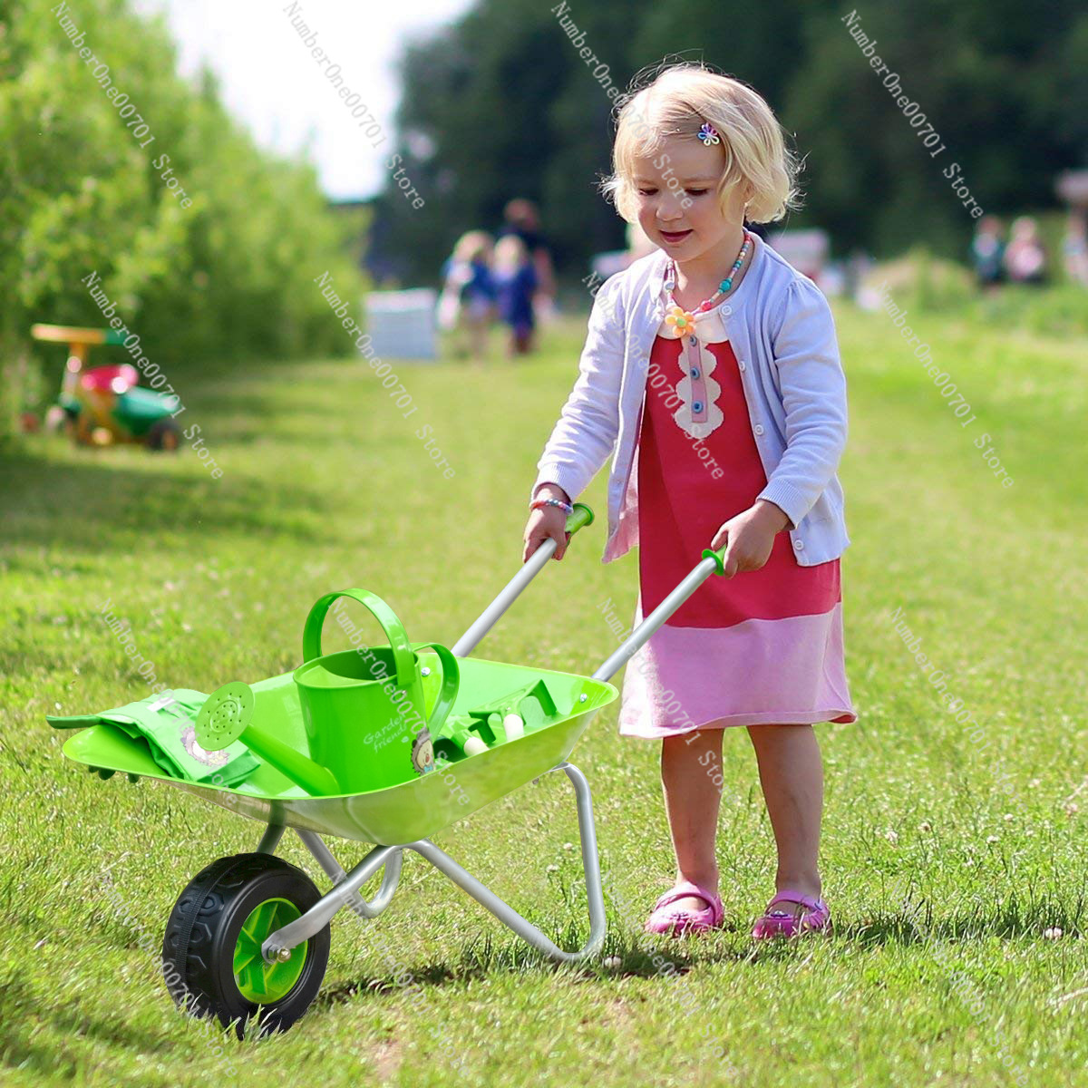 Kids Outdoor Wheelbarrow, Gree - огляд і ціна Kids Outdoor Play
