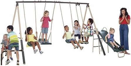 view Outdoor Play Kids Metal B - огляд і ціна Kids Outdoor Slide Set