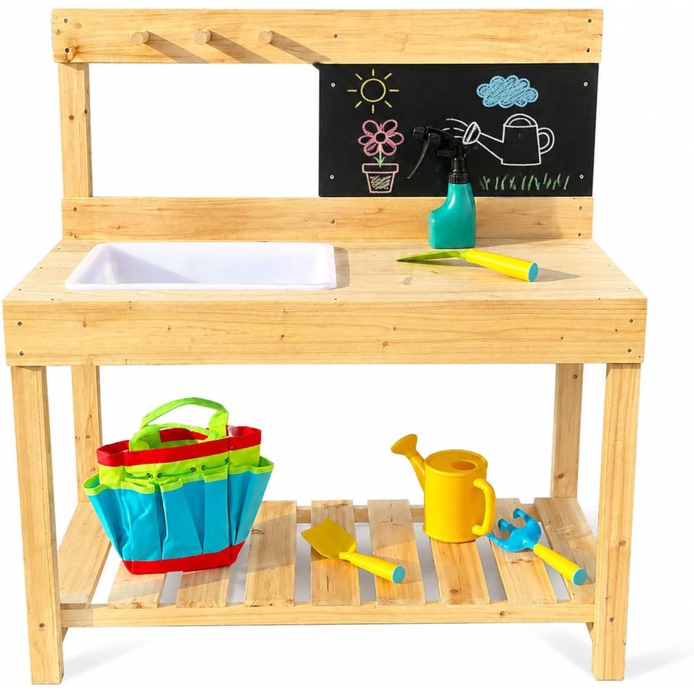 Kids Wooden Potting Bench Mud  - огляд і ціна Kids Outdoor Sink